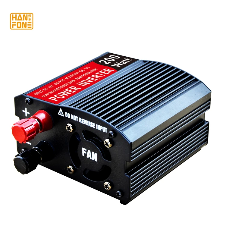 High Working Efficiency 200W Car Power Inverter Dc to Ac Modified Sine Wave Inverter Suit  le for Mobile Phone