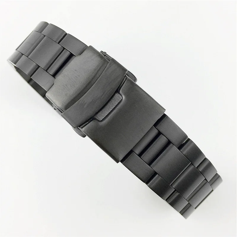 Tali jam tangan baja tahan karat padat tali Matte 18mm 20mm 22mm 24mm 26mm gelang Universal untuk Jam Seiko gelang sabuk