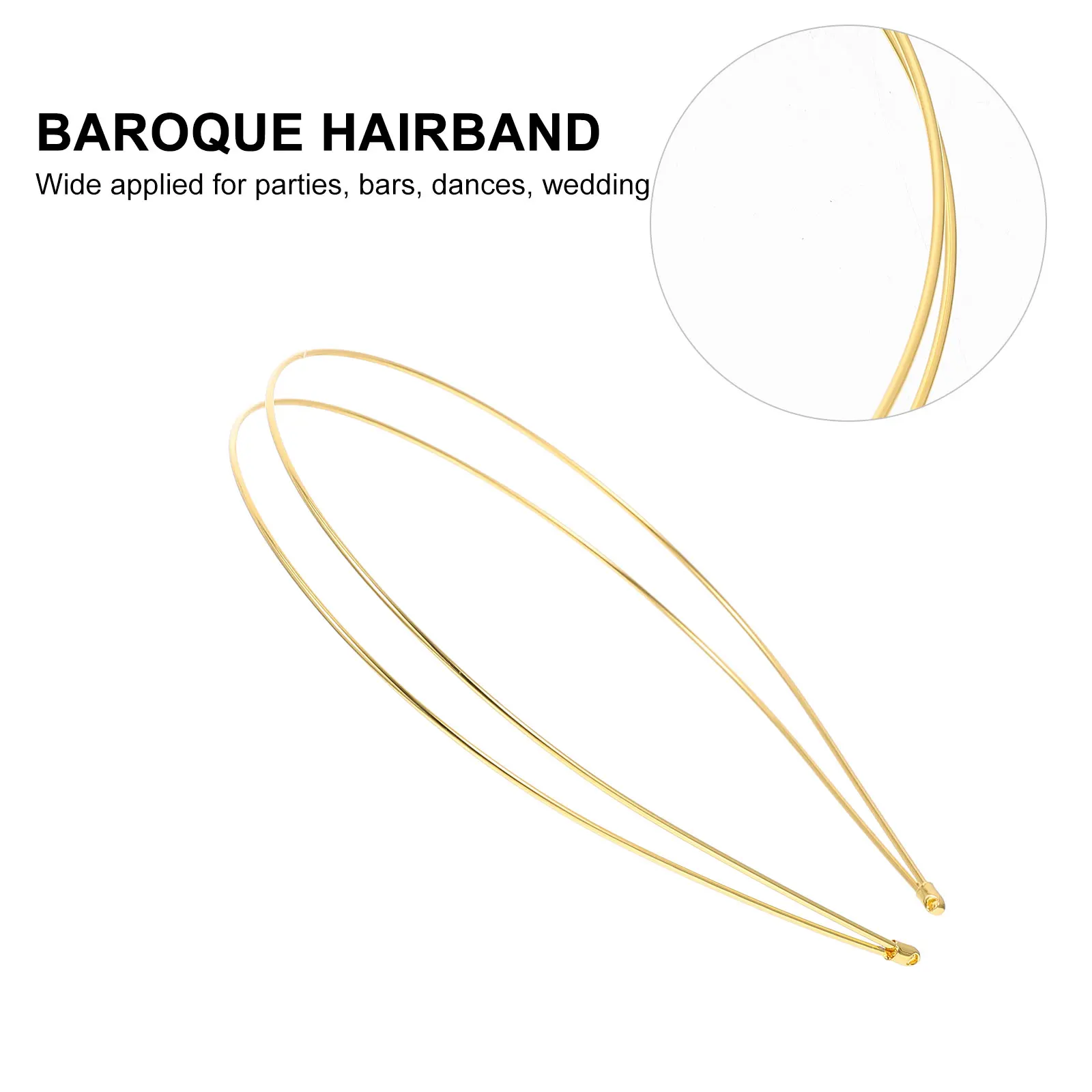 

4pcs Elegant Wedding Headbands Retro Style Metal Hairbands For Women Girls Dual-Layer Decorative Hair Hoops Lightweight