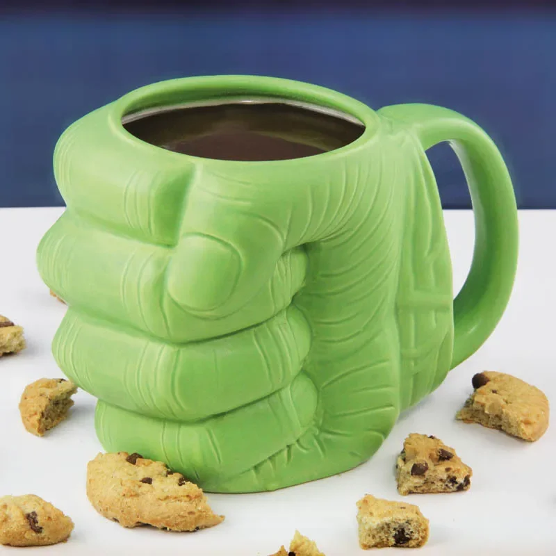

Green Fist Mark Ceramic Cup Water Cup Coffee Cup Large Capacity