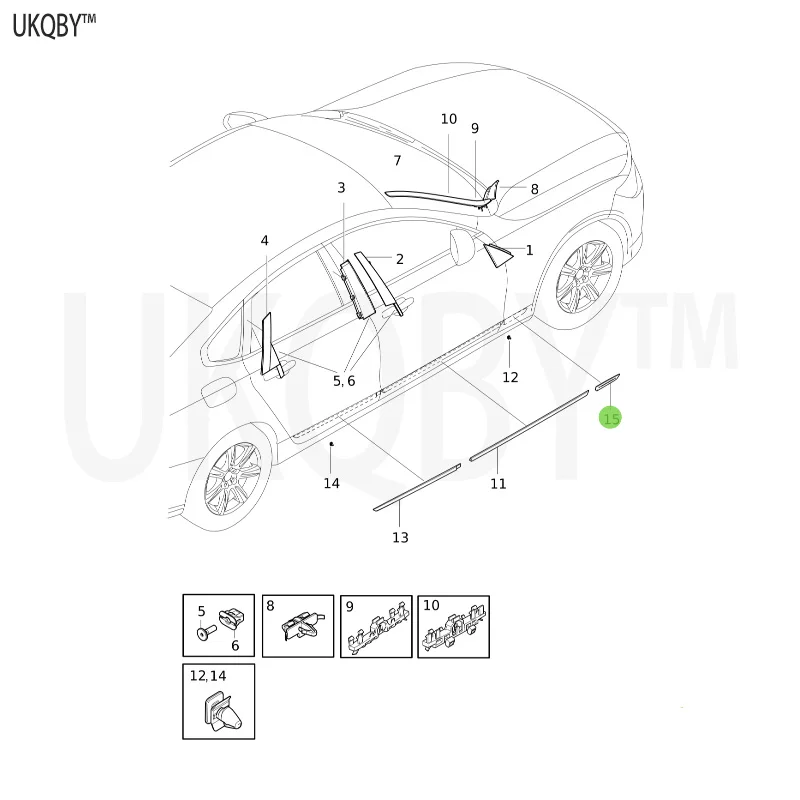 Adjust the panel six point screw socket clip spring nut washer 31447625 31447626 2