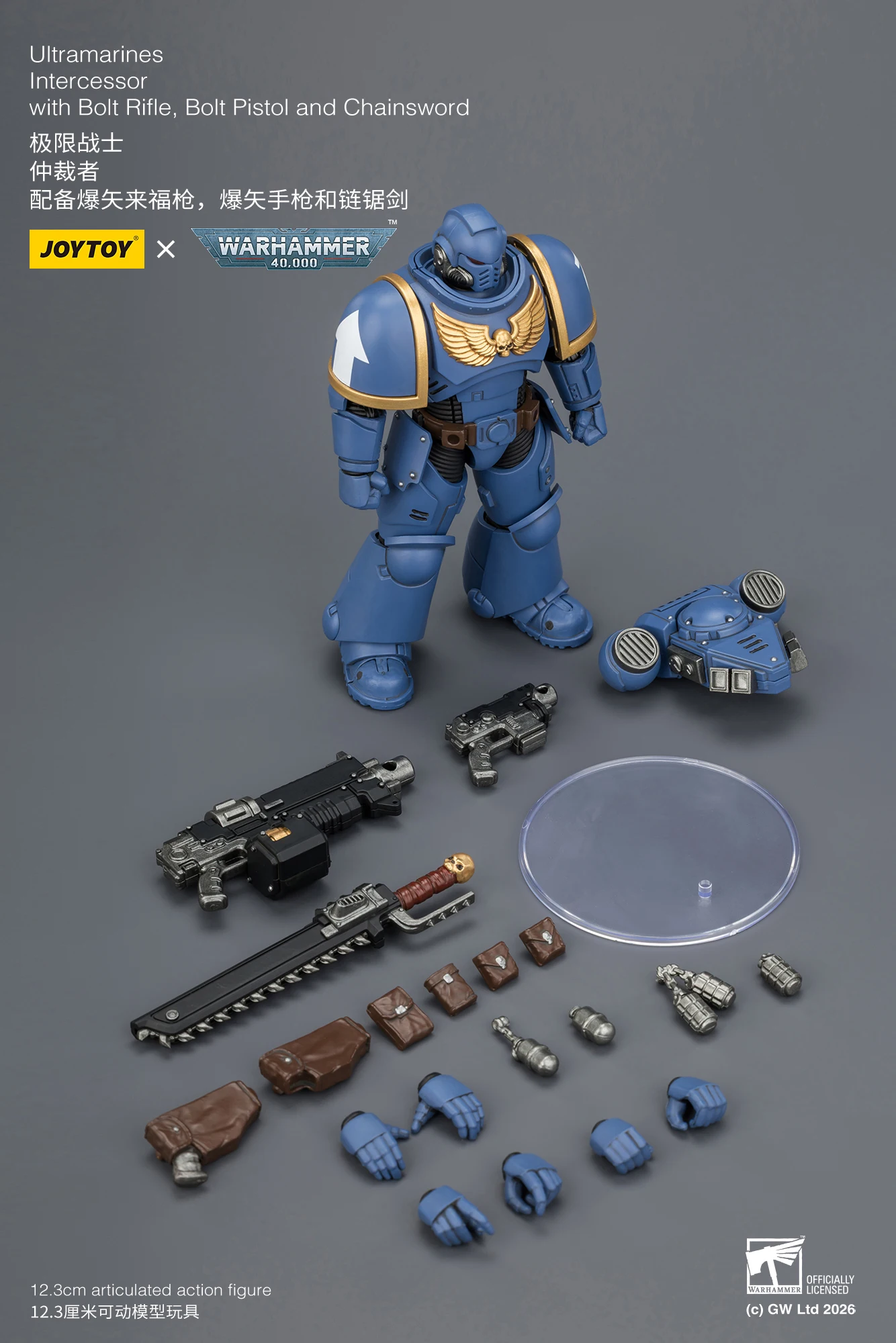 [AUF LAGER] JOYTOY Warhammer 40K 1/18 Actionfigur Intercessor mit Bolzenschrotflinte, Bolzenpistole und Kettenschwert 10 Stück Anime-Modell – Detail 3