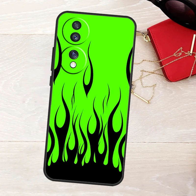 Blue Red Flame Fire Phone Case For Honor 90 70 50 Lite Magic 5 6 Pro X6 X7 X8 X9 X6a X7a X8a X9a X8b X9b Cover image 3
