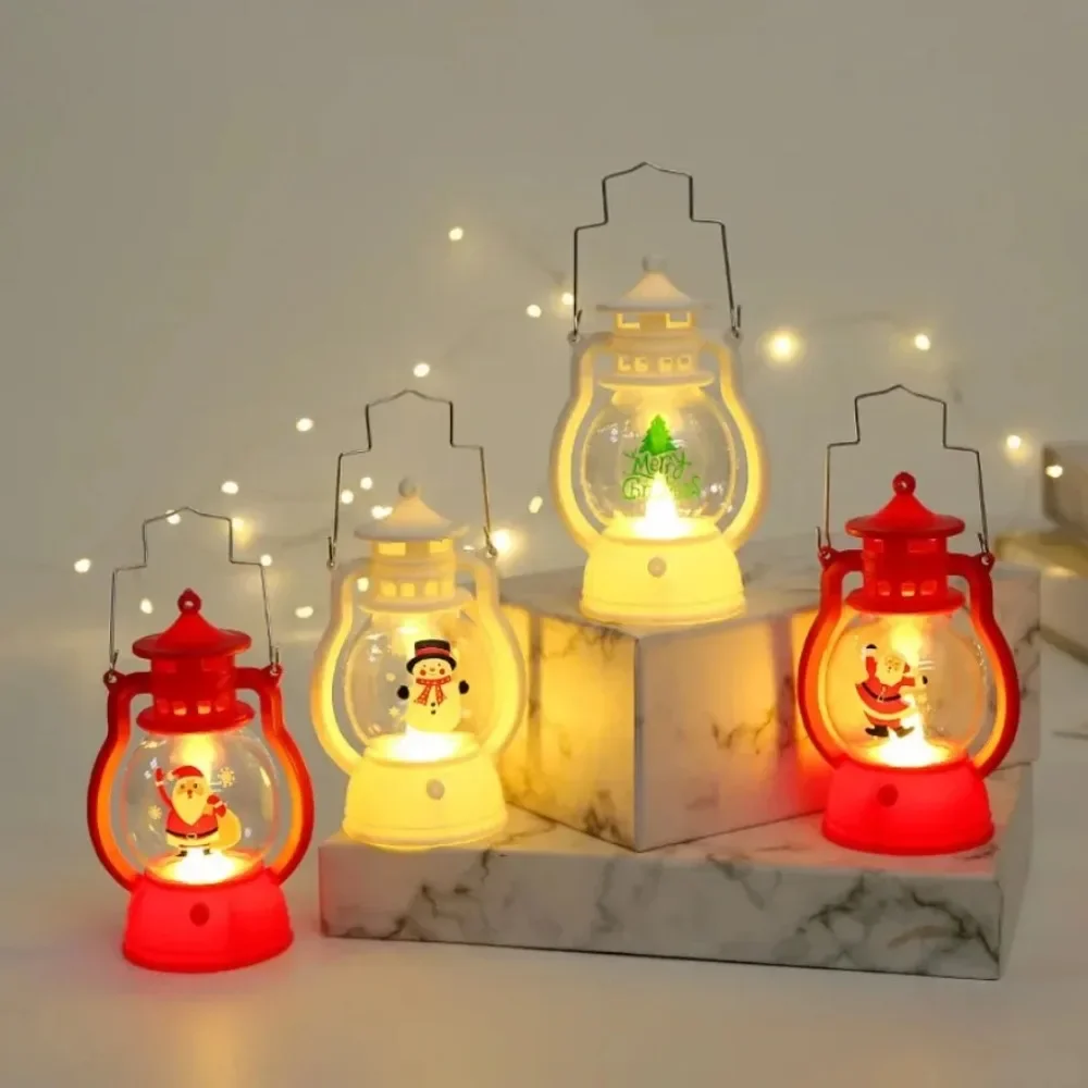 Ornamenti di natale LED lanterna luce babbo natale buon natale decorazioni per la casa 2024 natale babbo natale per il regalo di capodanno del