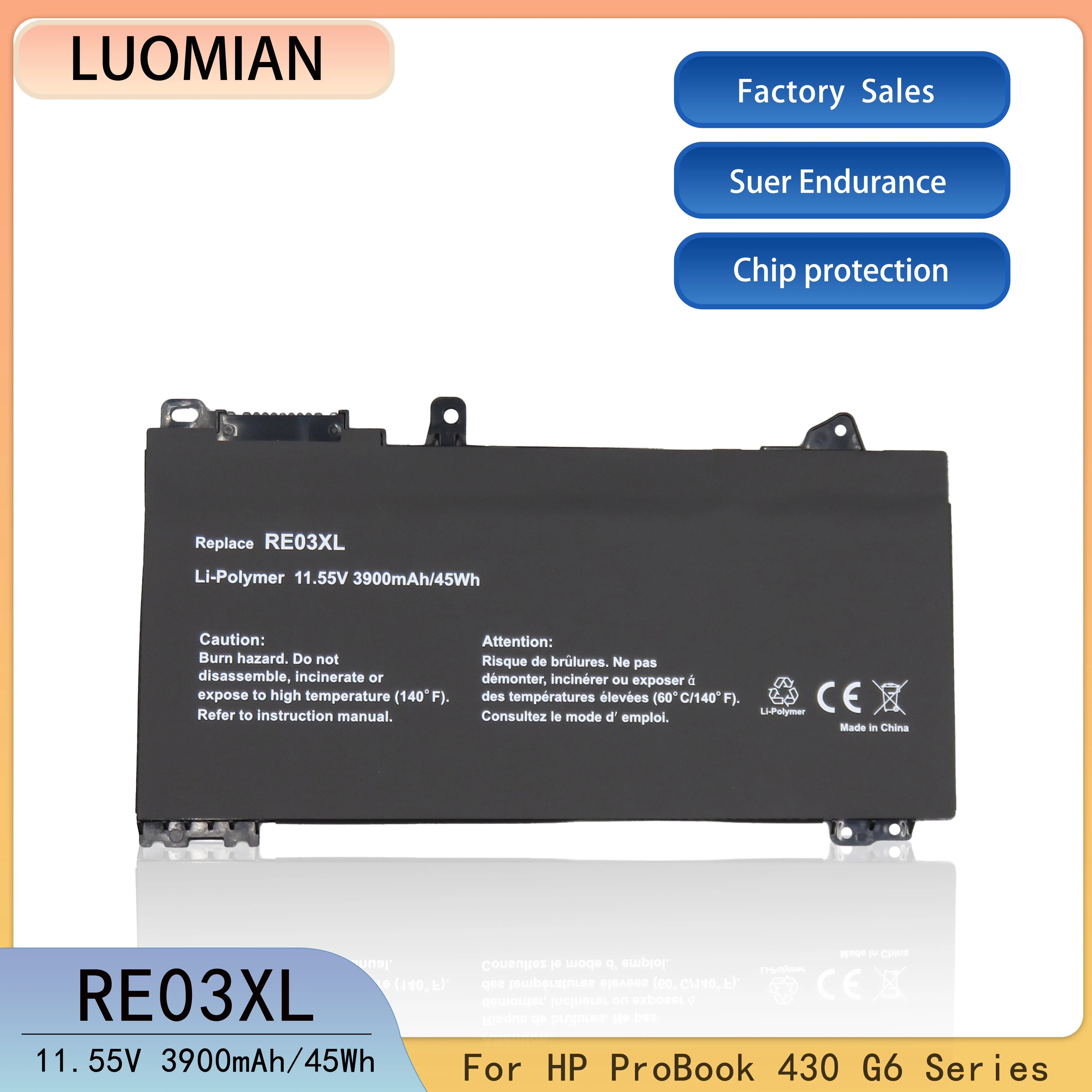 For HP ProBook 450 G6 450 G7 440 G6 430 445 455R G6 430 440 445 RE03XL L32407-541 L32407-AC1 Laptop Battery
