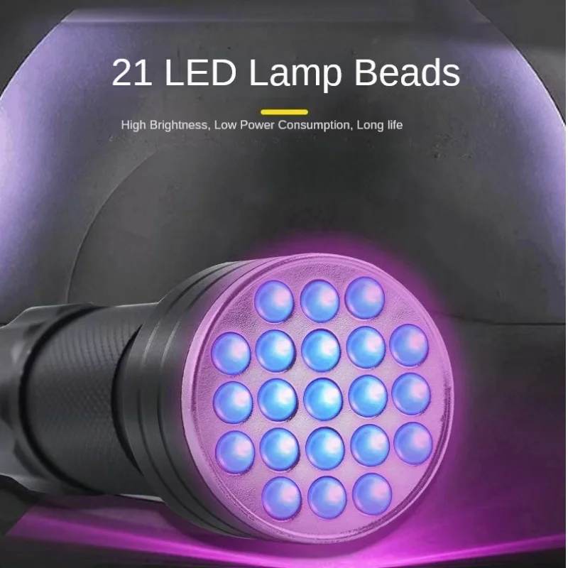 AODTOSIP 3 Pack Ultraviolet Flashlight High Power 21 LED UV Flashlight 365nm Black Light Torch for Dog Pet Urine Stains