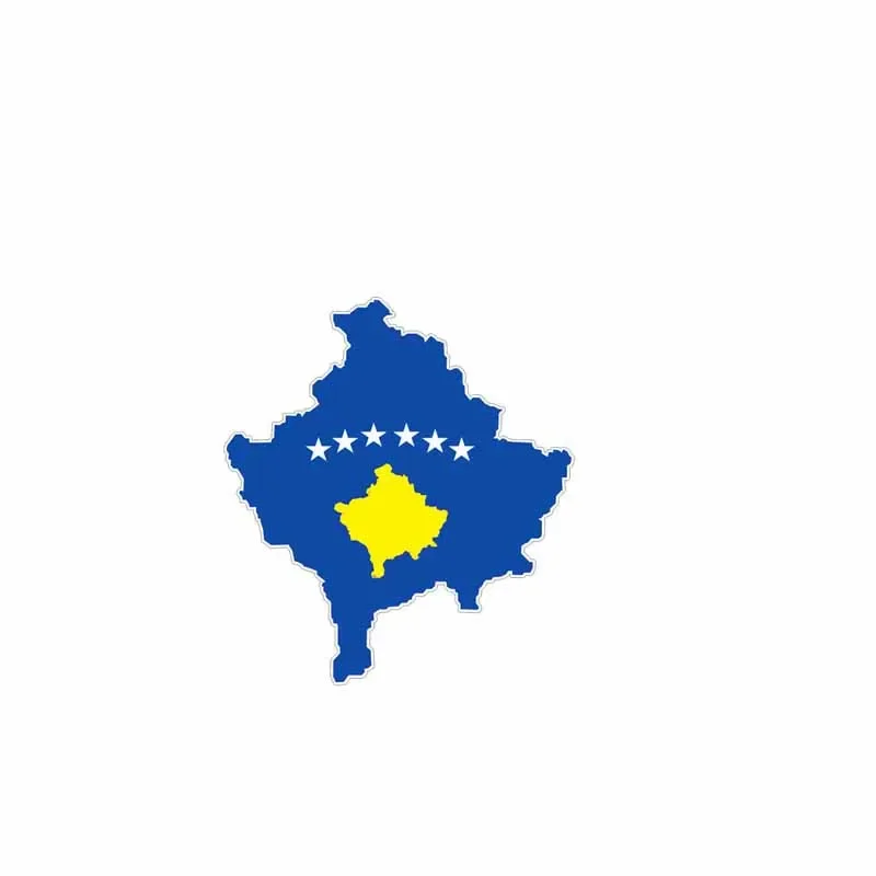 Car Styling Kosovo Map Flag Car Sticker Window Bike PVC Decal