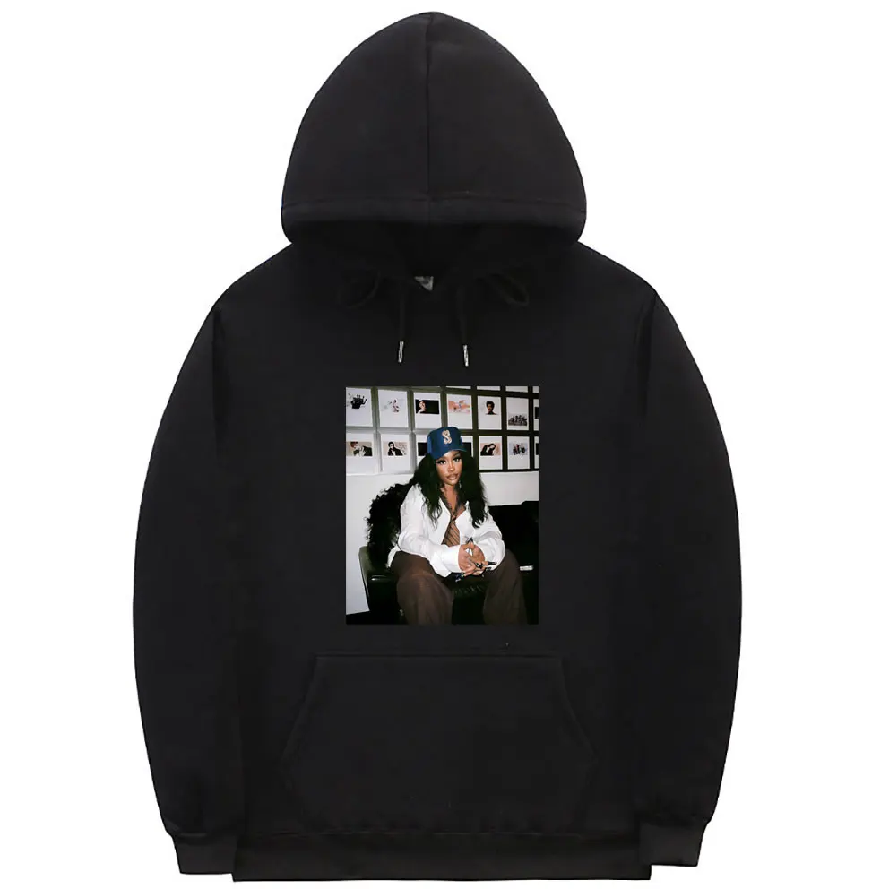 

Rapper SZA Mugshot Graphic Print Hoodie Men's Hip Hop Vintage Oversized Sweatshirt Male Casual Fleece Cotton Pullover Hoodies