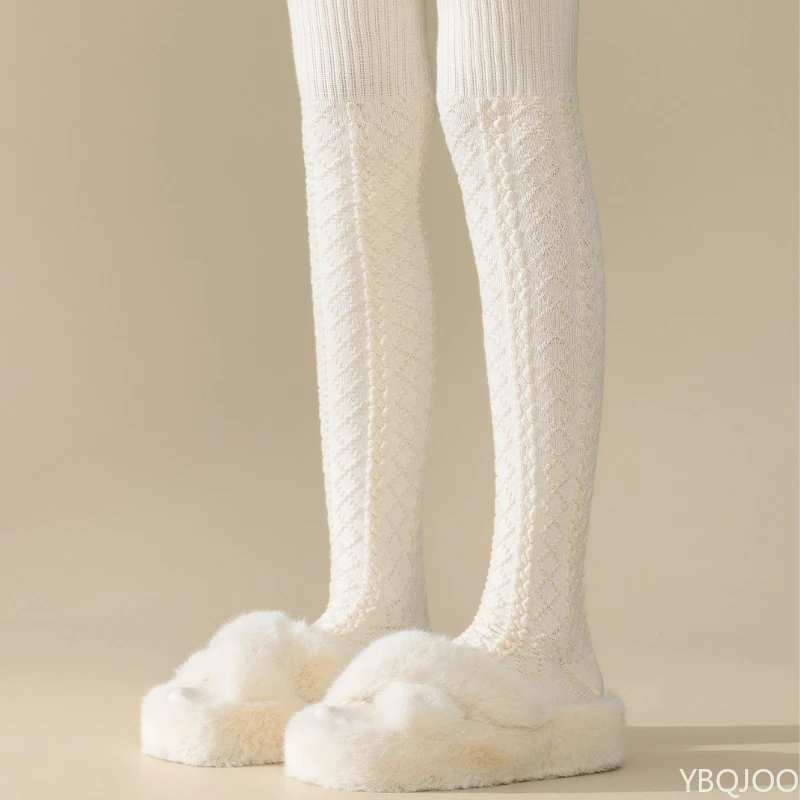 5 пар модных универсальных гольфов, женские удобные длинные носки-трубочки, осенне-зимние толстые теплые высокие носки в стиле ретро