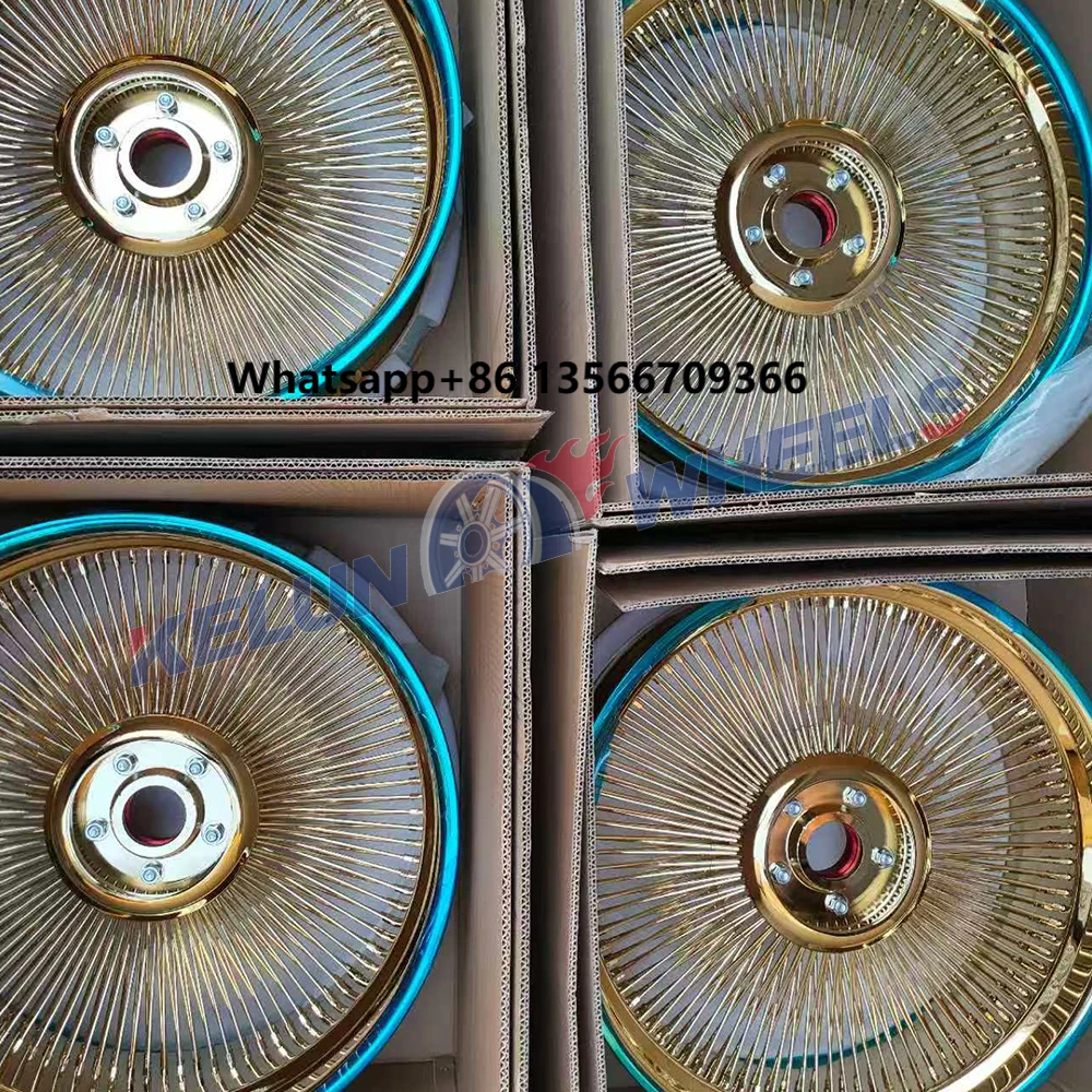 

Wheels 26 Inch Gold/chrome Spoke Wire Wheel forgiato Wheels