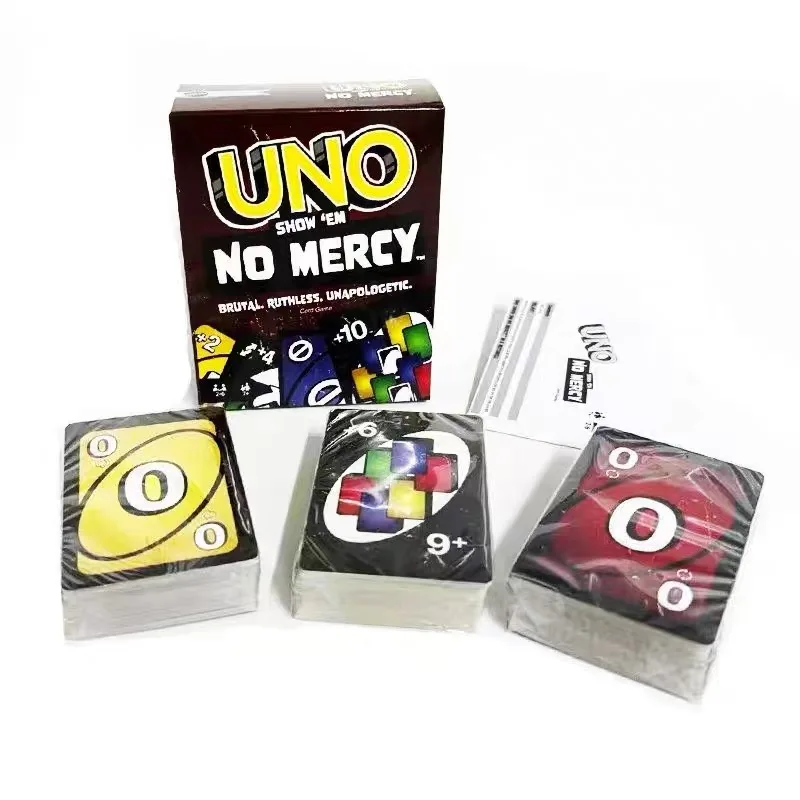 Uno No Mercy Game Era Youth League Card, juego de mesa, juego de entretenimiento para fiestas, tarjetas de juguete, regalo de cumpleaños para niños,