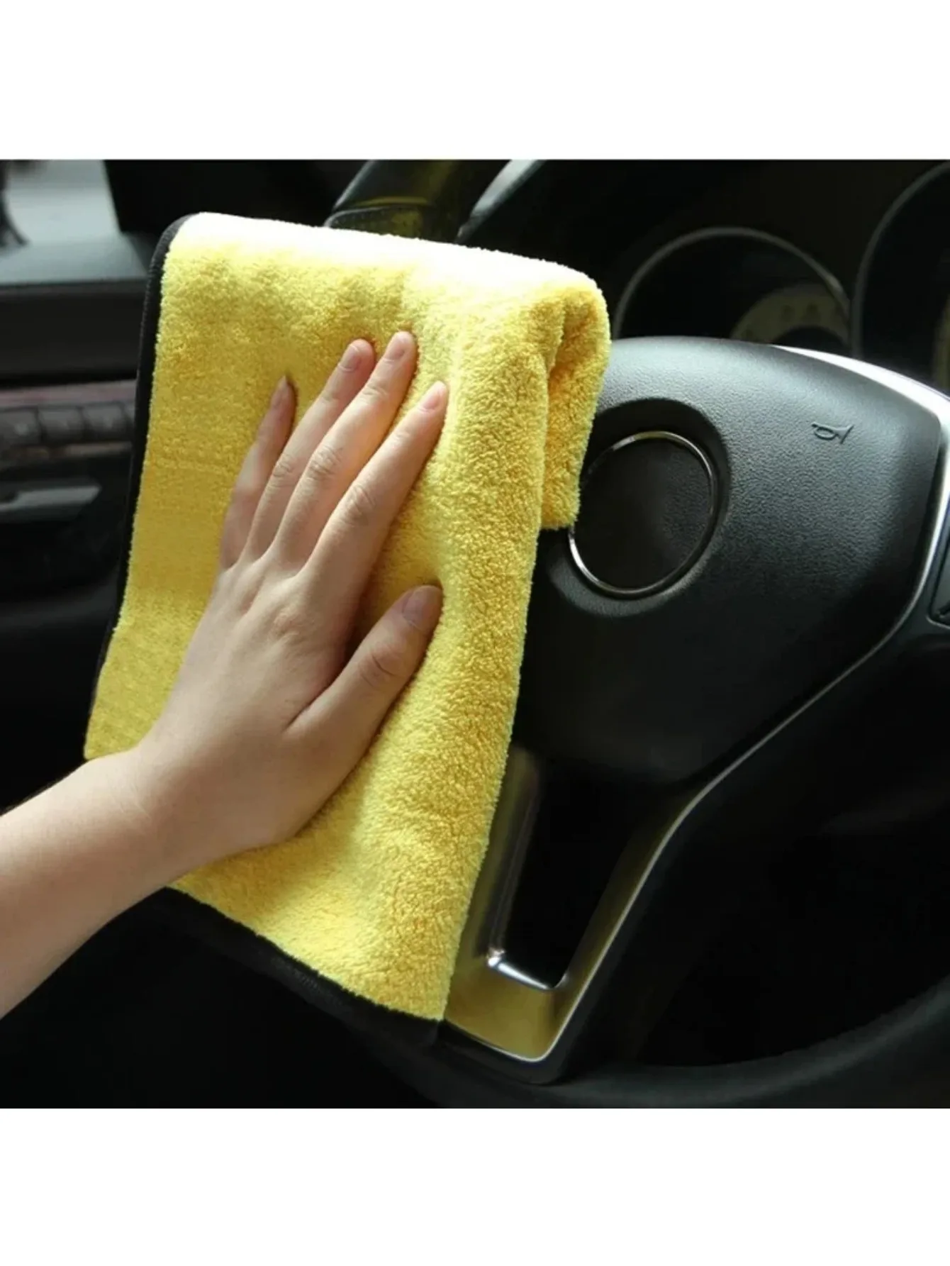 30x30/40/60CM Car Wash Microfiber Towel Car Cleaning Drying Cloth Hemming Car Care Cloth Detailing Car Towel car Wash