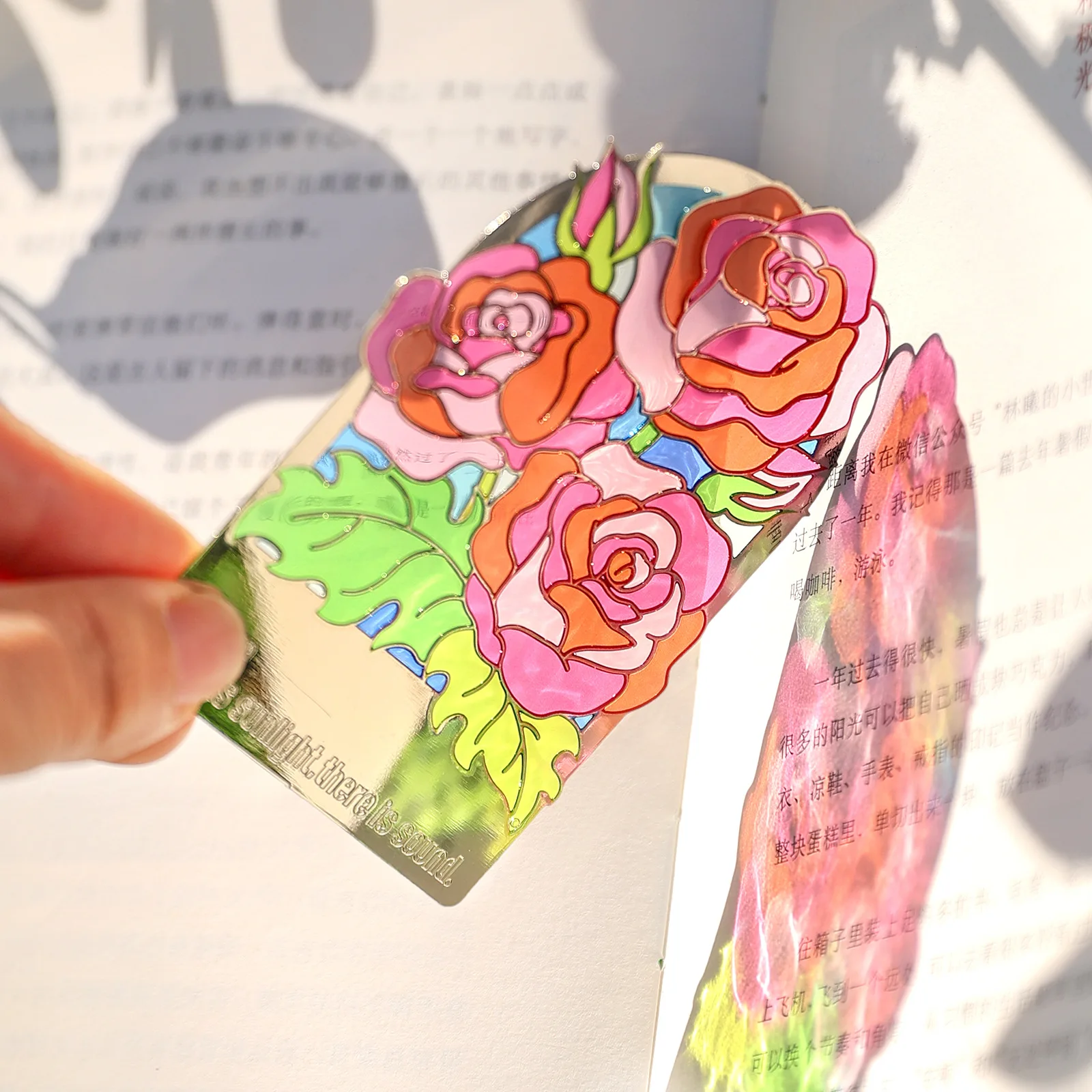 

2026 Golden Sunflower Metal Bookmark Reading Tools Accessory Floral Stained pattern Ornament Student Stationery Study Gift