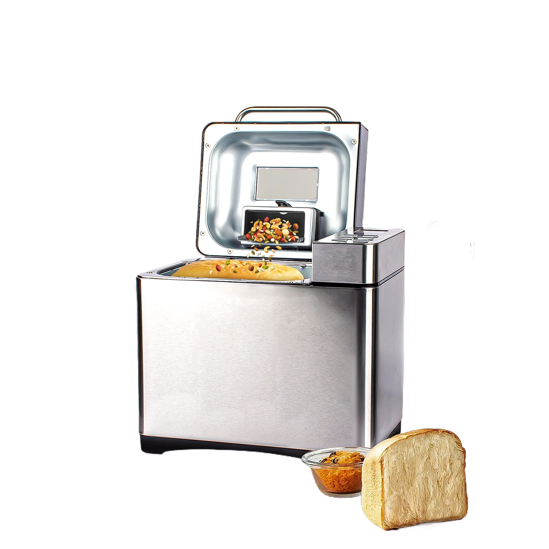 Fully automatic intelligent dough mixing and fermenting machine, bread maker, multi-functional