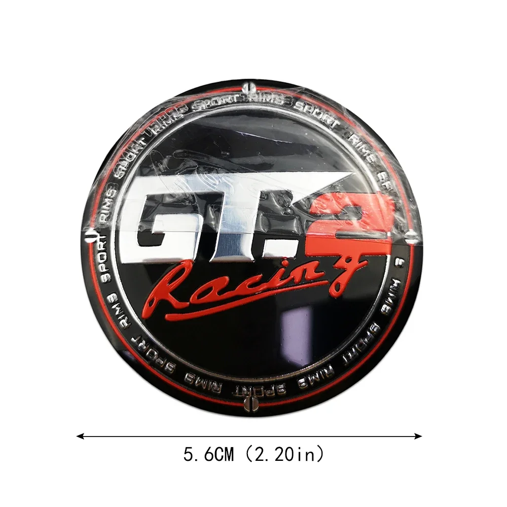 56mm GT GT.2 Car Wheel Center Stickers Tire Hub Caps Badge for Ford Mustang Mercedes Benz Nissan KIA KN Toyota Peugeot