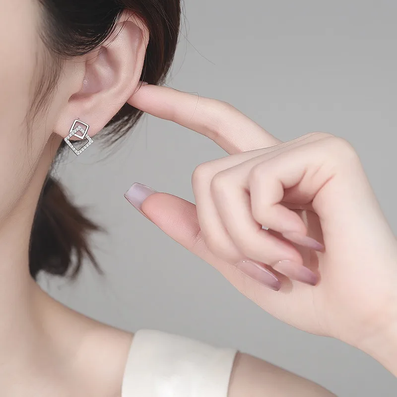 Luxury Moissanite Earrings For Women S925 Silver Earrings Ear Studs Jewelry GRA gift For Friends