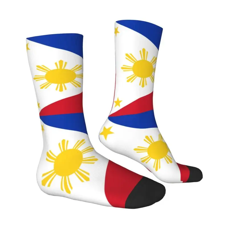 The Philippines Flag Men's Crew Socks Unisex Cool Spring Summer Autumn Winter Dress Socks