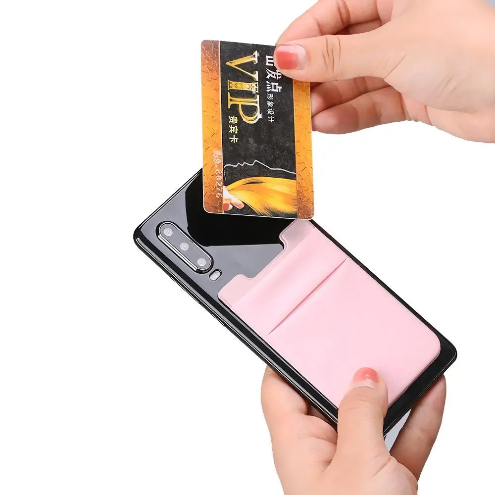 

New Adhesive Sticker Credit Cards Pouch Cellphone Pocket ID Card Holder Card Sleeve