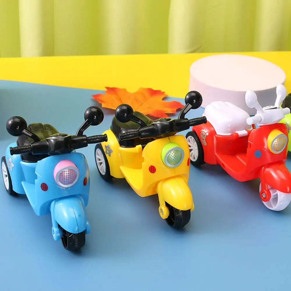 Regalos de cumpleaños de dibujos animados de plástico para bebé niña, juguete de aprendizaje temprano para niño, coche de inercia, Mini motocicleta extraíble