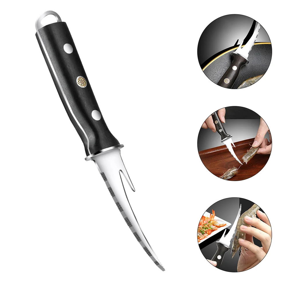 

Shrimp Cutter Simple Design Peeler Line Peeling Tool Wood Practical Kitchen Easy Use