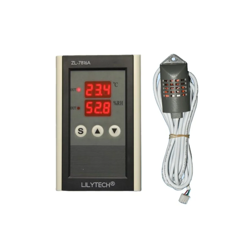 

ZL-7816A, 12V, Temperature and humidity controller, Thermostat hygrostat, Lilytech, thermo hygrostat
