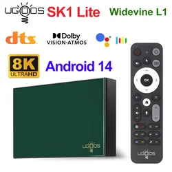UGOOS SK1 Lite 4G64G TV BOX Amlogic S928X-K Android 14.0 LPDDR4 Support Dolby Vision/Audio/ATMOS DTS HD WiFi6 1000M