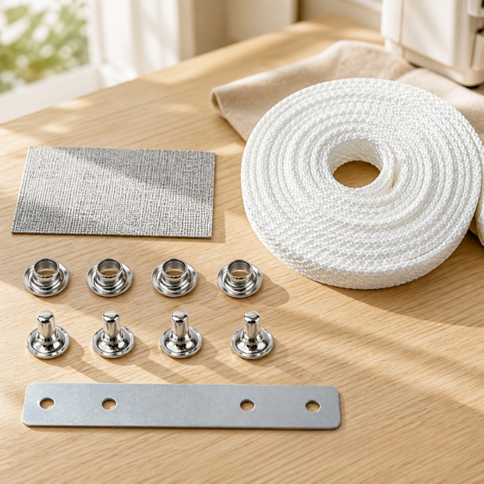 Curtain Blind Repair Kit with Woven Strap Easy to Use Curtain Blind Repair Kit High Strength No Drilling Required