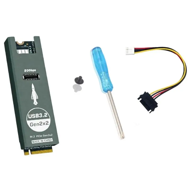 31BA Fast M.2 M To Type E Converter Card Featuring USB 3.2 Gen2X2 And Durability Metal Housing