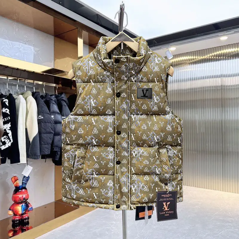 Autumn and winter new trendy brand casual men's vest, warm down cotton thickened jacket
