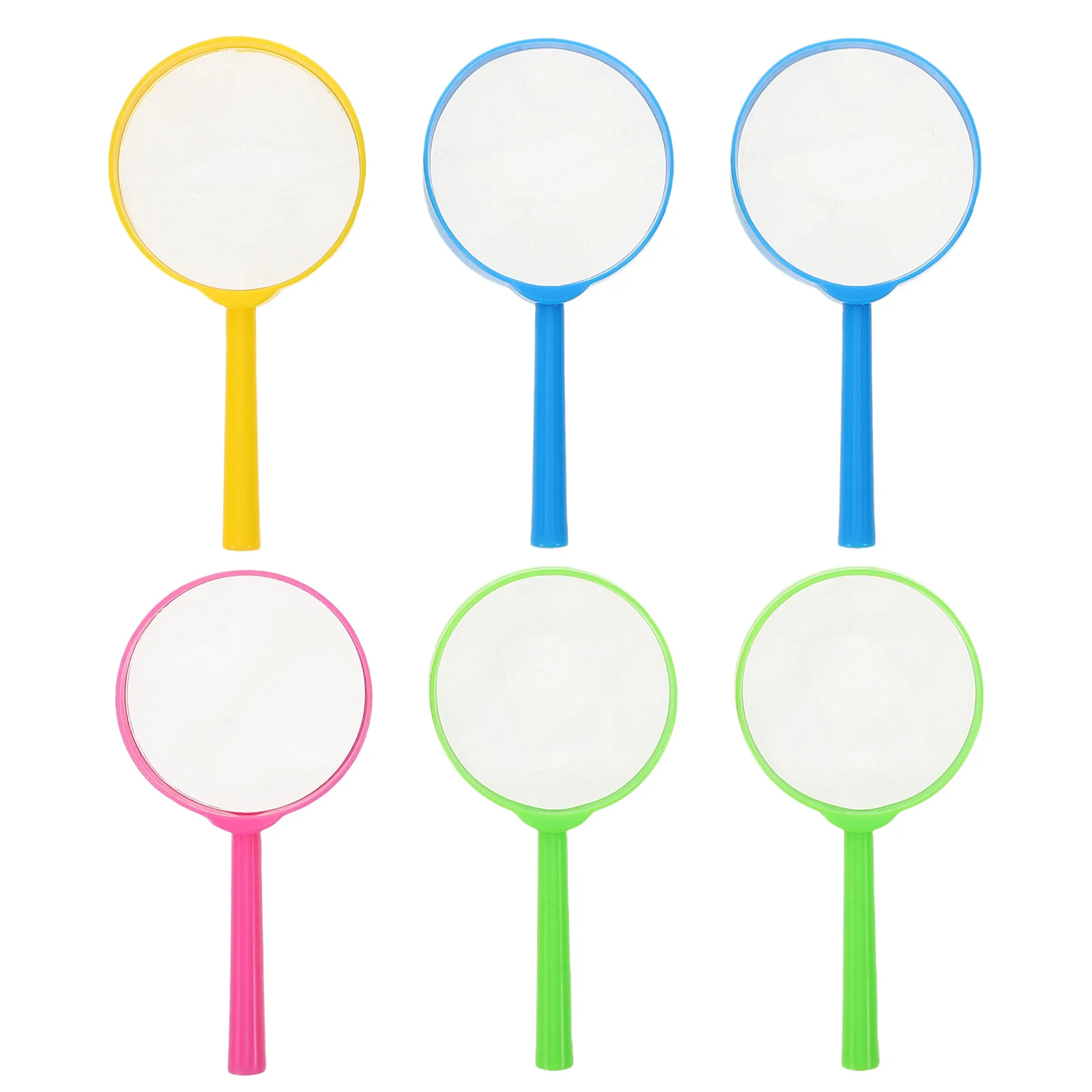 

6Pcs Portable Handheld Colorful Magnifying Glass Reading Magnifiers for Kids Jewelry Coins Stamp Close Inspection