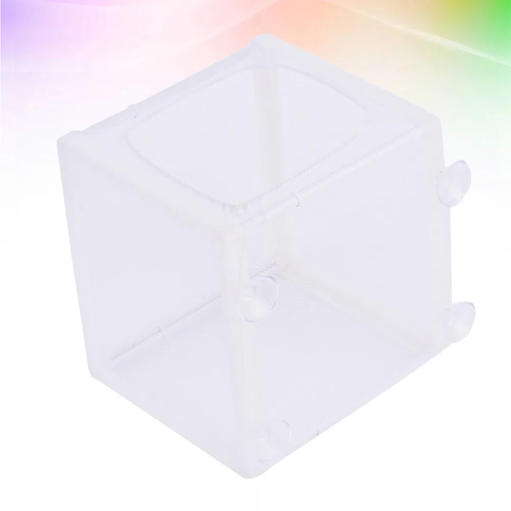 

Fish Breeder Net Hatchery Incubator Aquarium Fish Tank White Polyester Frame Suction Cups Fry Separation Survival