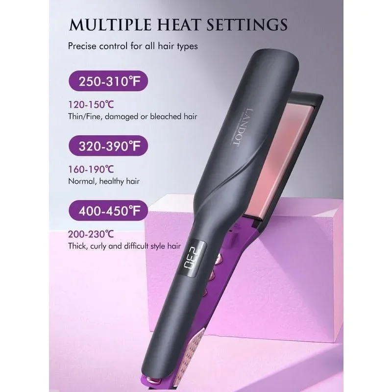 스트레이트너 및 컬러, 전문 세라믹 스트레이트닝 컬링 다리미, 컬 웨이브 헤어 스트레이트닝, 2 in 1