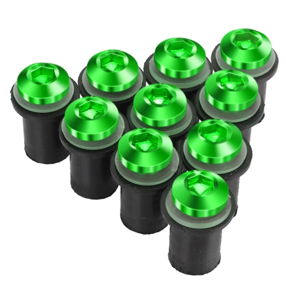 10PCS Verkleidung Wind Bildschirm Schraube Bolzen Kit Windschutzscheibe Montage Mutter Wellnut Für yamaha fz6 fz1 fazer mt-09 XSR 700 XT 1200 R6 R3 R1