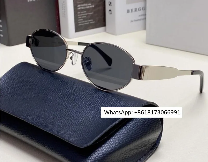 Retro Women's Sunglasses, Little Red Book Ins, Same Style Metal Oval Sunglasses CL43235