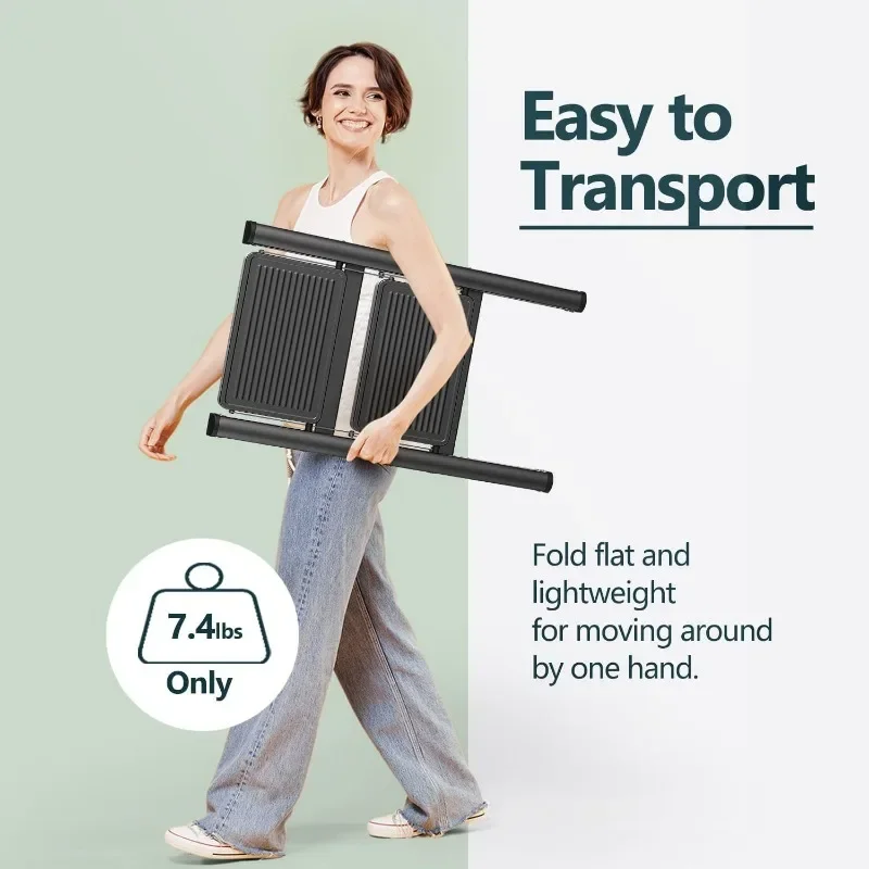 2 Step Ladder, Step Stool Foldable with Wide Pedals, Portable Stepping Stool for Adults,Sturdy Steel Ladders for Home with-Black