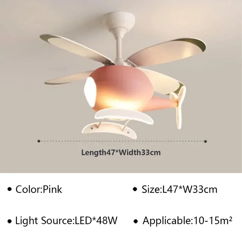 Cartoon Plafondlampen voor Kamer Helikopter Fan Kroonluchter voor Kinderslaapkamer Indoor Led Verlichting Armatuur Glans Huishoudapparaat