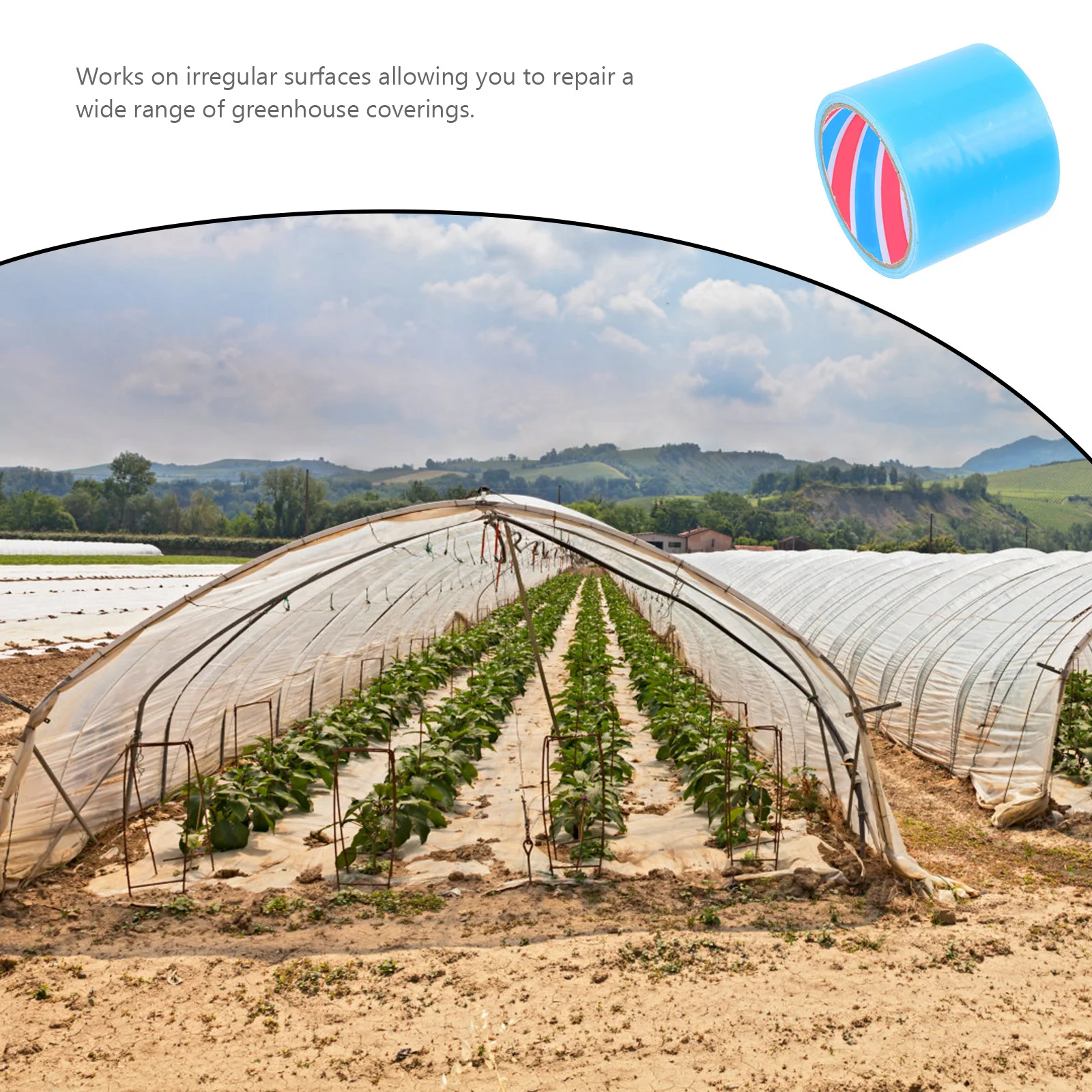 2 pcs Greenhouse Film Repair Tape Self-Adhesive Waterproof Uv Resistant Agricultural Repair Tapes For Plastic Covering Tent