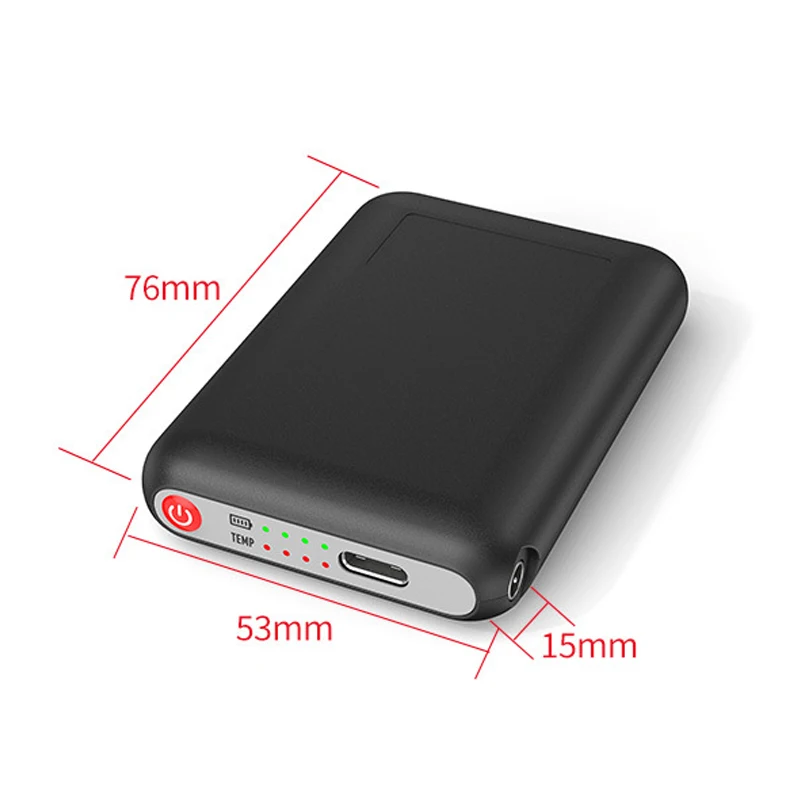 Power Bank Type C 5V 5000mAh 2A Heated Li-polymer For Warm Glove Clothes Belts Portable Power Bank