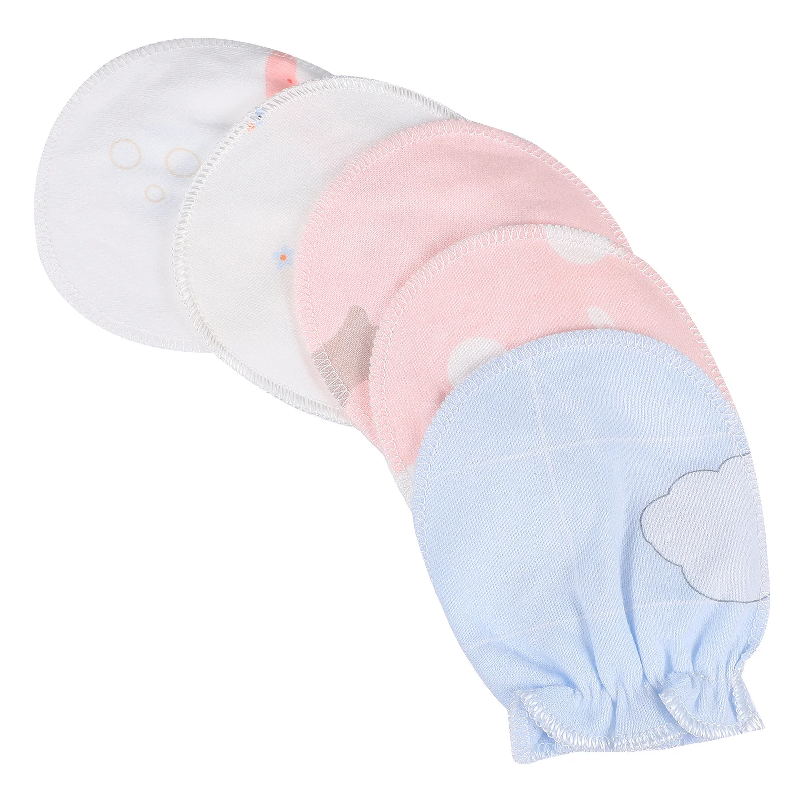 

5Pairs Baby Mittens Protective Gloves Cotton No Scratch Infant Hand Cover Soft Breathable Anti Scratch Face Baby Supplies