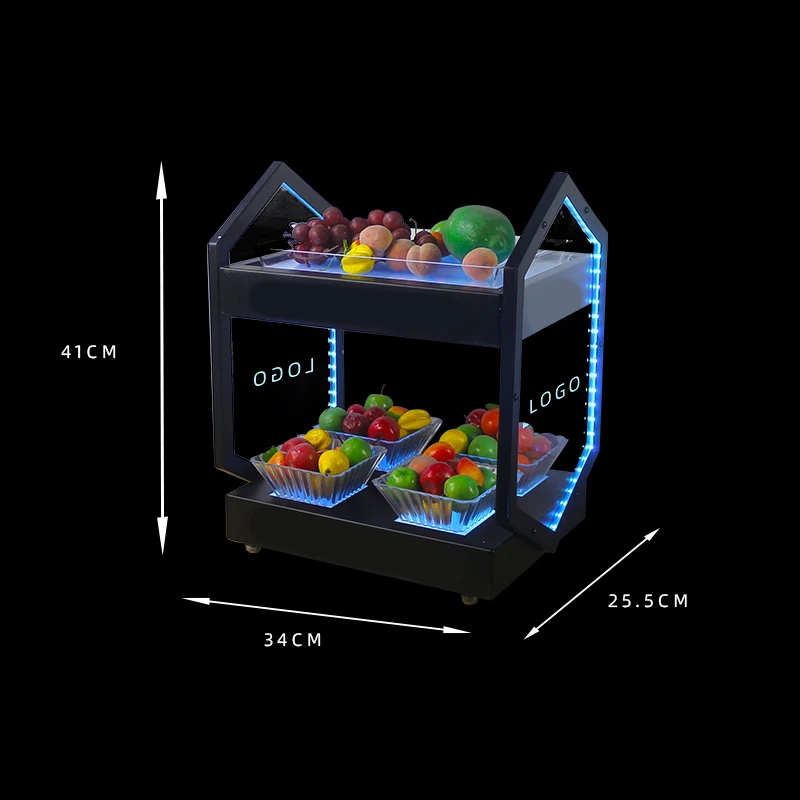 Rechargeable Luminous Fruit Tray Bar Night Food Display Plate Creative Fruit Tray for Bars KTV Nightclubs Parties