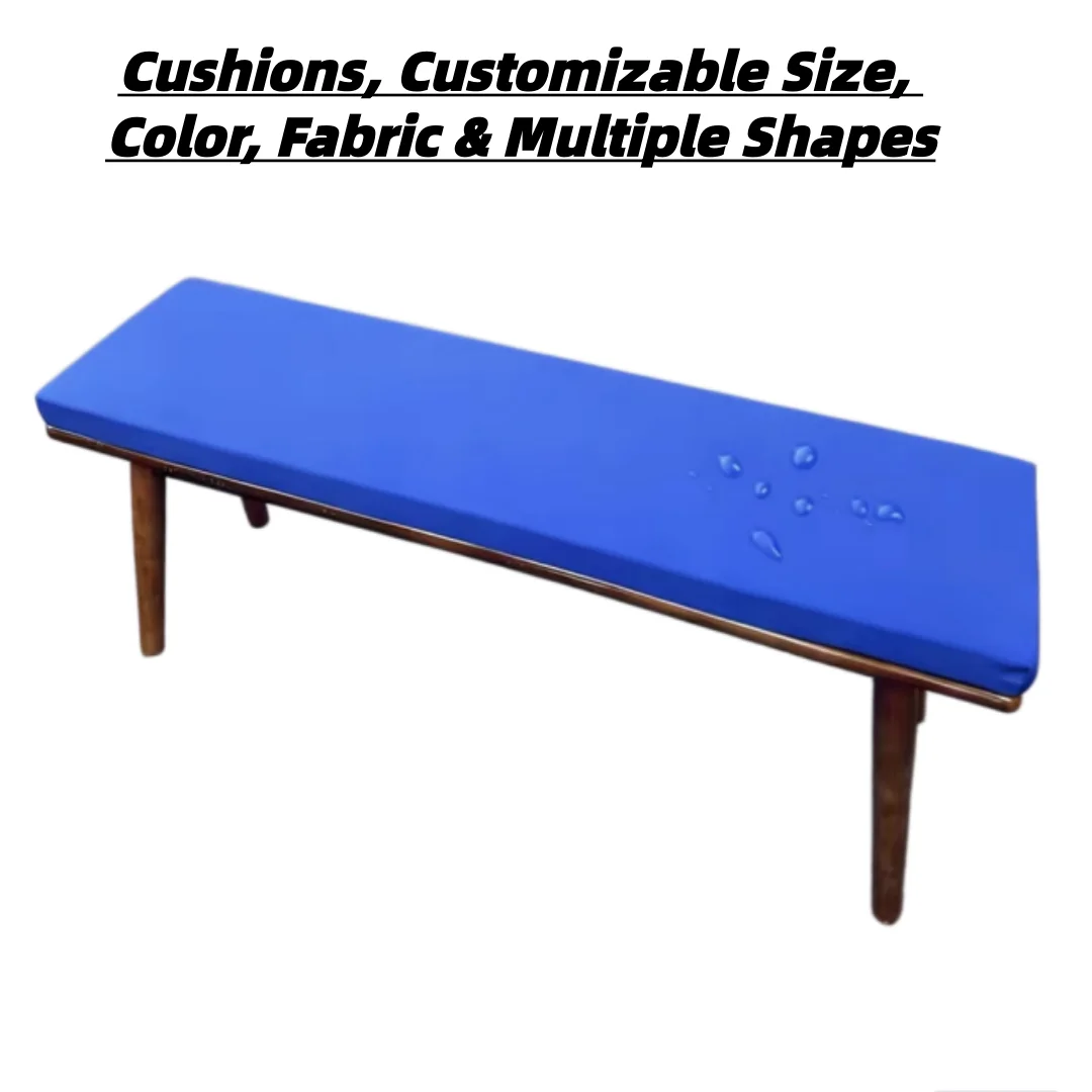 Custom-made Waterproof Cushions, UV-Resistant Furniture Cushions, Garden Bench Cushions, Pool Lounger Cushions