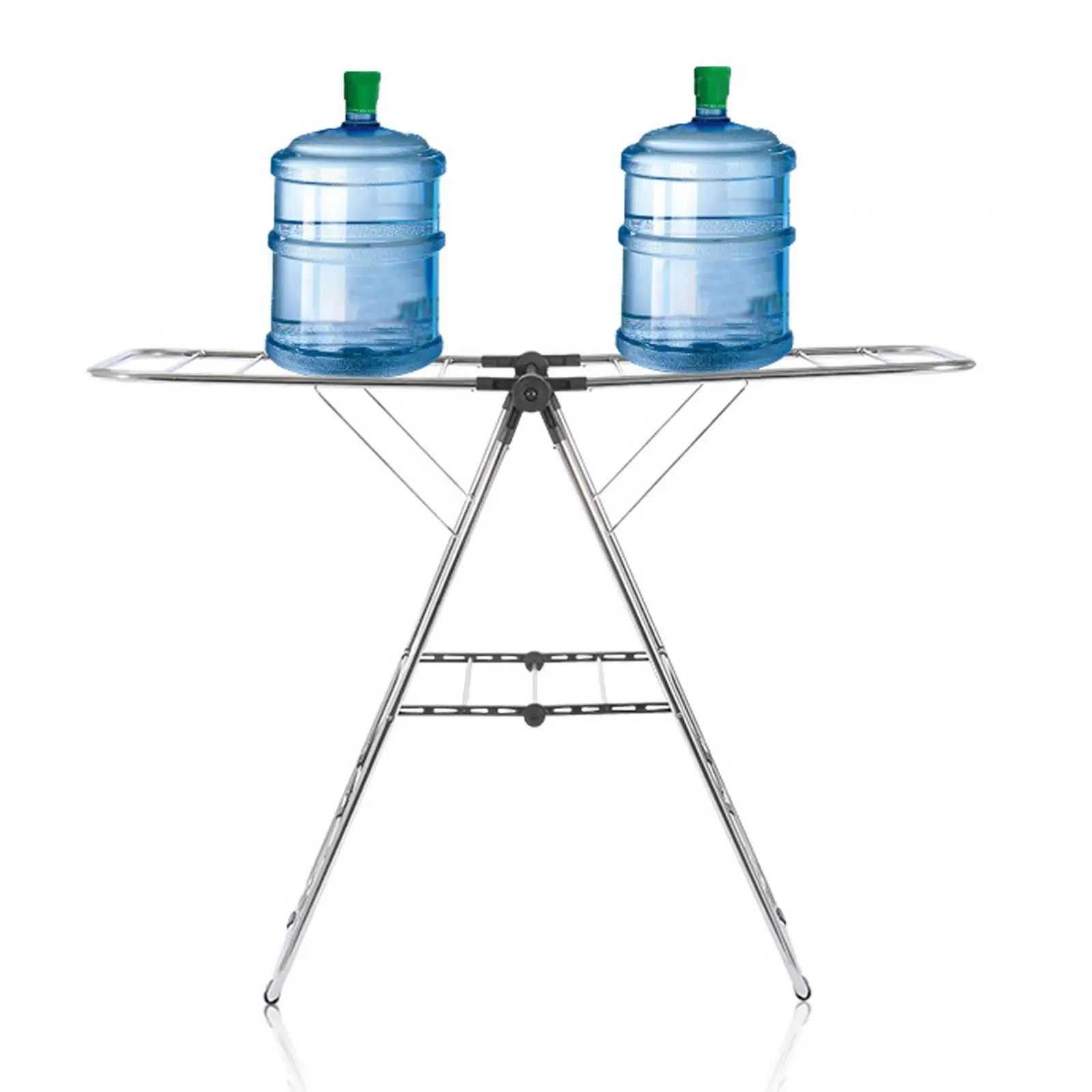 Collapsible Metal Clothes Drying Rack Station Free Standing Versatile Foldable Smooth Joint Durable for Clothes, Towels, Linens