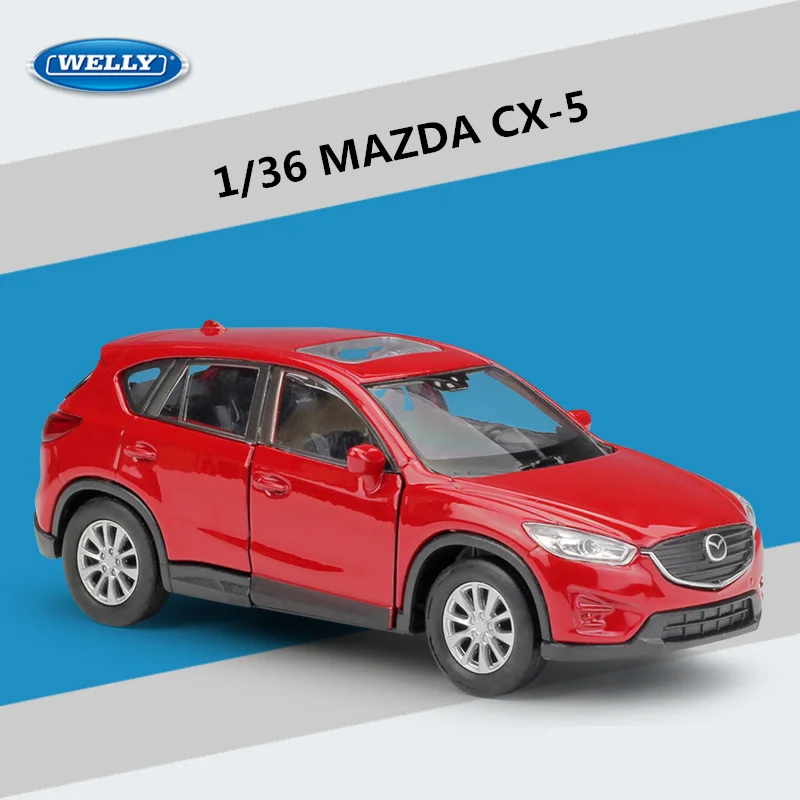 Welly 1:36 MAZDA CX-5 SUV Alloy Car Model Diecasts Metal Toy Vehicles Car Model Simulation Collection Childrens Gifts Decoration