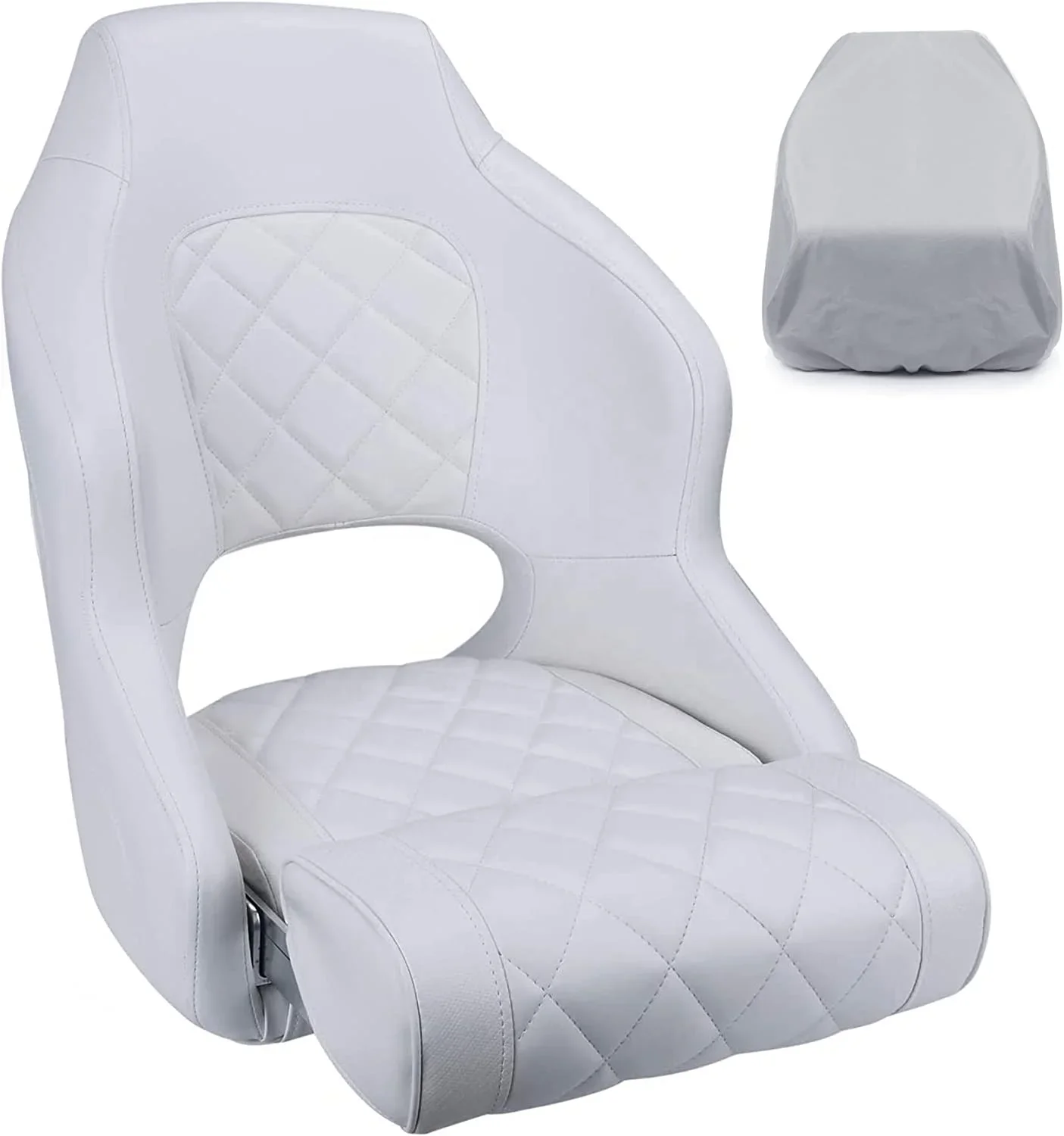 Wholesale White Navy Captain Floating Bridge Chair Barrel Captain Steering Seat Yacht Seat Manufacturer