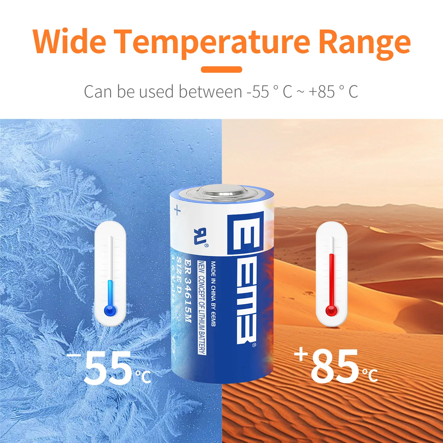 1 ~ 50pcs EEB er34615m البطارية 3.6V د حجم بطارية ليثيوم 13000 ماه غير قابلة للشحن ، نوع السلطة بطارية ليثيوم