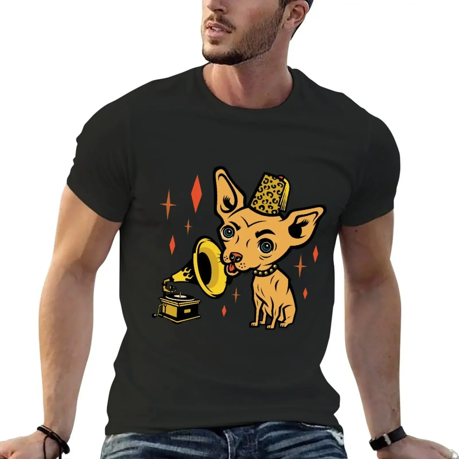 CHIHUAHUA LOUNGE T-Shirt vintage graphic tee tops sports fans vintage anime shirt mens graphic t-shirts big and tall