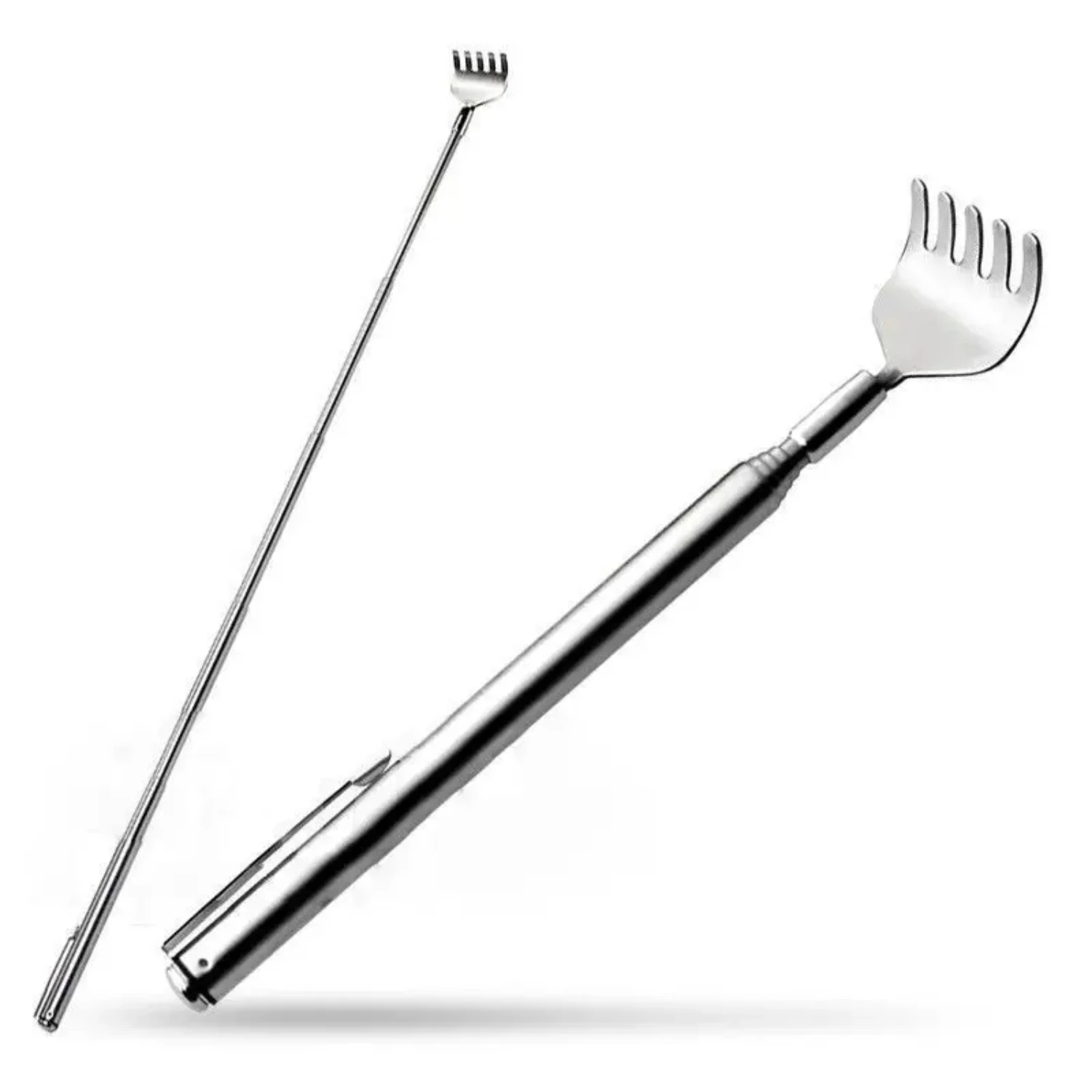 

Convenient, portable stainless steel retractable back scratcher with pen clip - 1pc. Durable and relaxing massager for easy stor