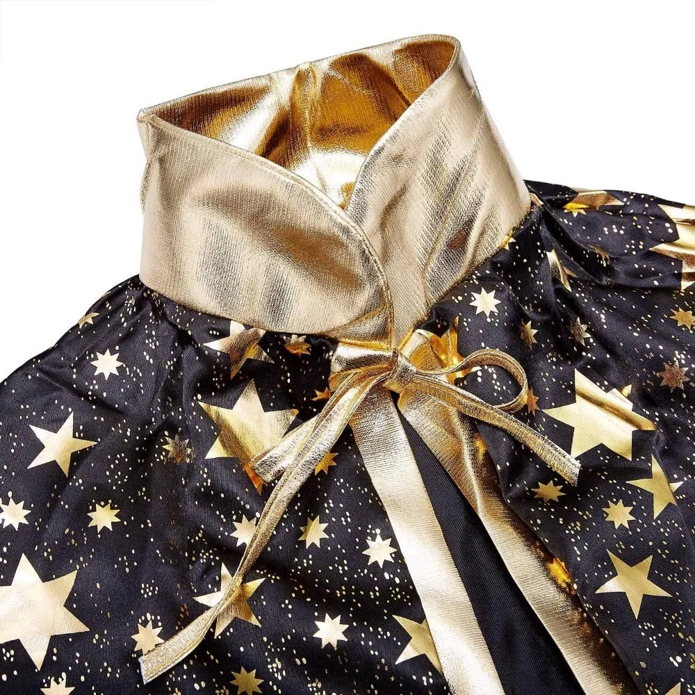 Peleryna czarodzieja, płaszcz czarownicy z kapeluszem i torbą z dynią, rekwizyty kostiumowe na Halloween dla dzieci na imprezę cosplay