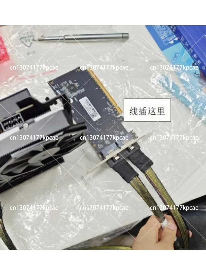 New for high-performance graphics card external Ie4.0 x16 to SlimSAS 8654 rear half-height adapter card