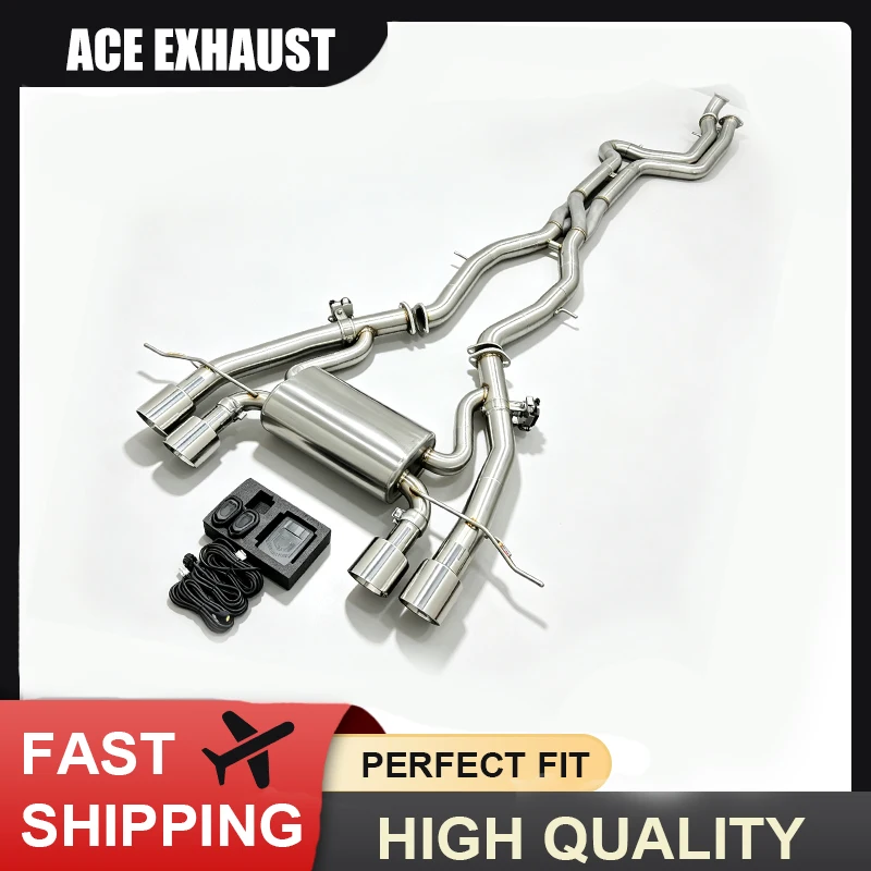 ACE Valvetronic Catback-Auspuffanlage Z-Rohr für BMW M3 G80 M4 G82 M2 G87 S58 3.0T mit Klappenschalldämpfer und Doppel-Auspuffendrohren – Detail 2